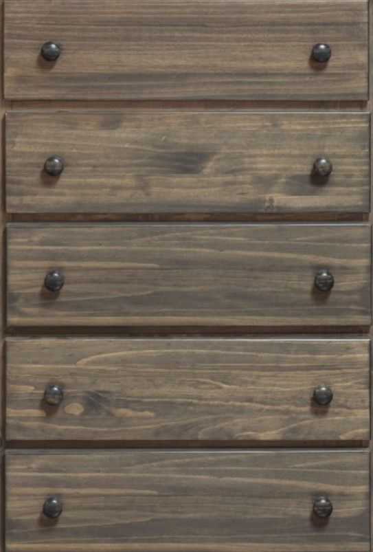 Mako Wood Furniture Polo Brown 5-Drawer Chest-1