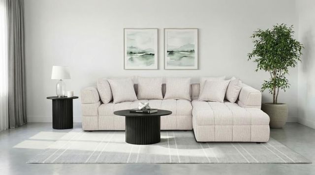 Coaster® Amara 2-Piece Ivory L-Shaped Sectional Sofa-1