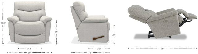 La-Z-Boy® James Midnight Power Rocking Recliner with Headrest-4