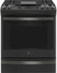 GE® 30" Black Slate Slide In Convection Gas Range-0