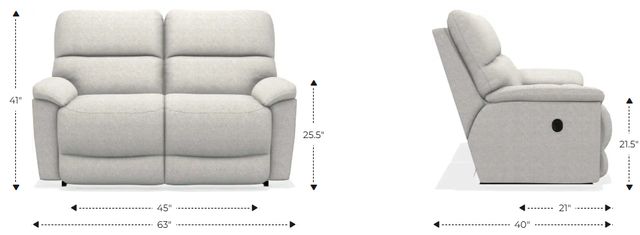 La-Z-Boy® Brooks Shadow Manual Reclining Loveseat-2