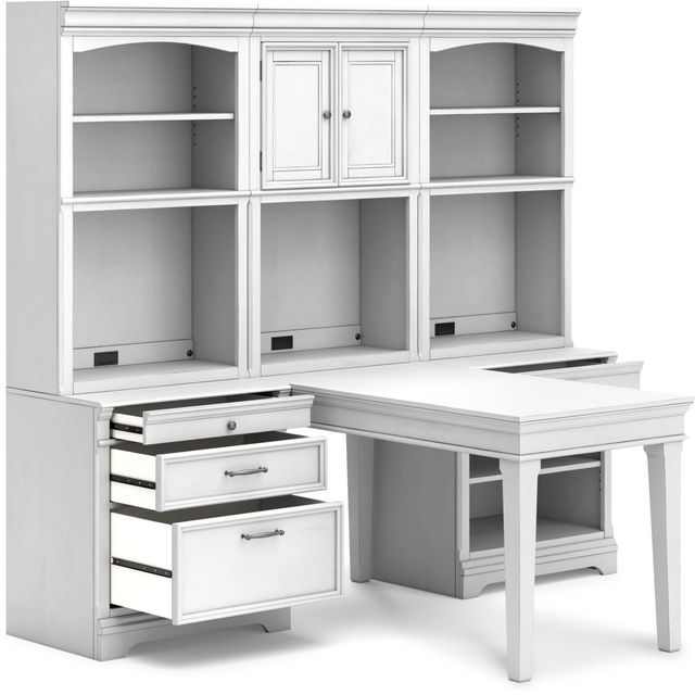 Signature Design by Ashley® Kanwyn Whitewash Bookcase Set-1
