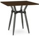 Amisco Customizable Link Walnut Veneer 36" Square Counter Height Table-0
