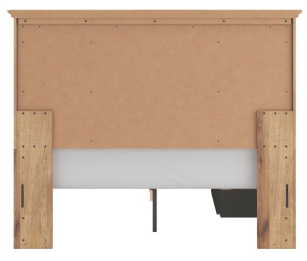 Signature Design by Ashley® Fenderport Tan Queen 2-Drawer Panel Storage Bed-3