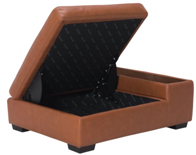 Palliser® Furniture Customizable Madison Modern English Arm Storage Ottoman with 12" Table-2