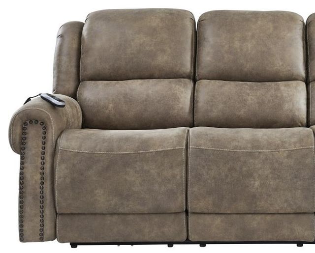 Corinthian Furniture Burr Ridge Hazelnut Power Reclining Sofa-2