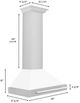 ZLINE 30" White Matte Wall Mounted Range Hood-4