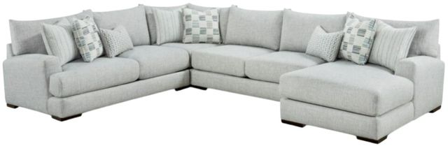 Fusion Furniture Entice Paver 4-Piece Light Gray Sectional-0