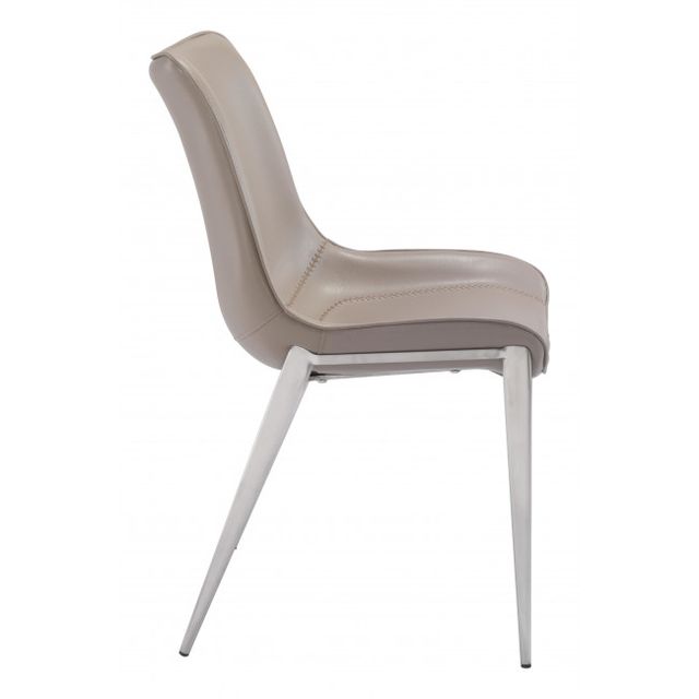 Zuo® Modern Magnus Gray/Silver Dining Chair-1