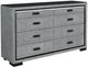 Global Furniture USA Isabella Gray Dresser with Led-0