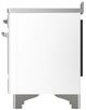Ilve® Majestic III 48" White Pro Style Induction Range with Triple Glass Door and Chrome Trim-4