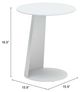 Zuo® Modern Sunny Isles White Aluminum Outdoor Side Table-4