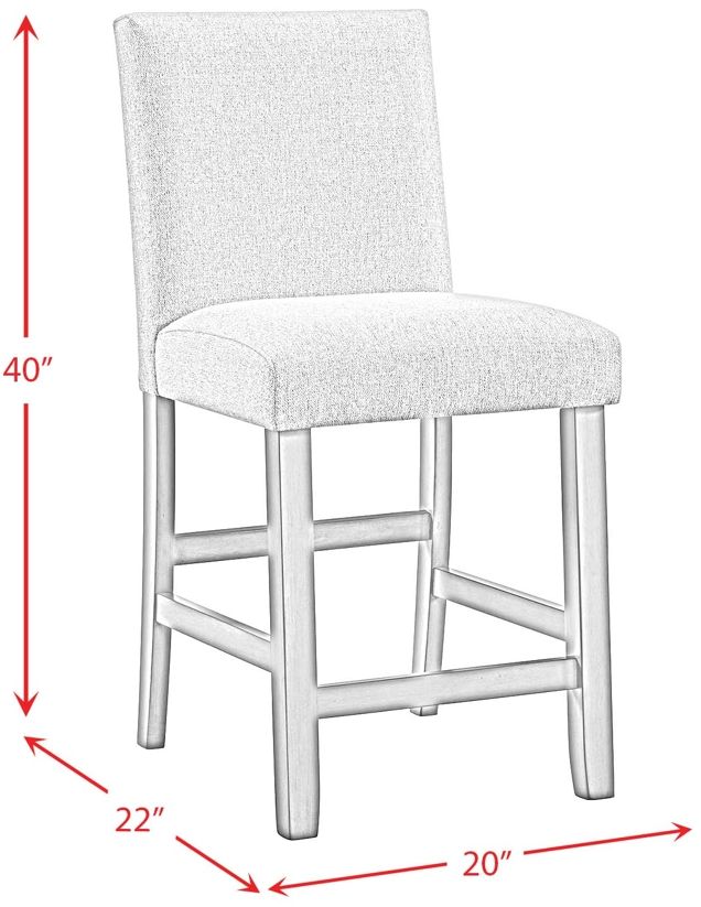 Elements International Seneca Brown/Gray Counter Side Chair -2