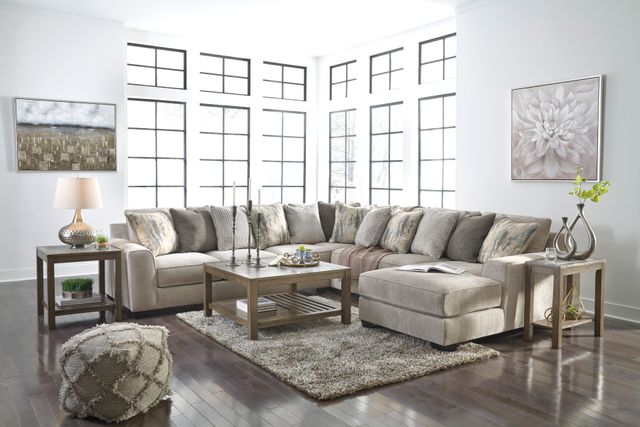 Benchcraft® Ardsley 4-Piece Pewter Right-Arm Facing Sectional and Chaise-3