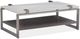Magnussen Home® Paradox Pearl White Rectangular Cocktail Table with Platinum Frame -0
