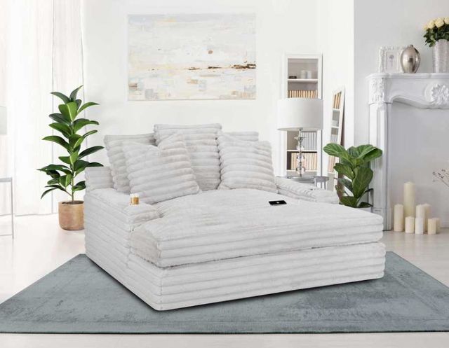Franklin™ Grand Cloud Dove Home Theater Chaise Lounge-1