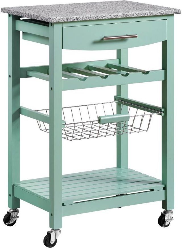 Linon Zoey Green Kitchen Cart-0