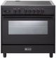 Verona® Ultima Midnight 36" Matte Black Pro Style Induction Range-0