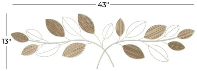 Deco Marche Brown Leaf Wall Decor-2