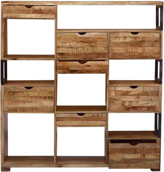 Jaipur Furniture Cubist Brown 8-Drawer Accent Shelf-2