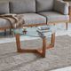 Olliix by INK+IVY Glass Top Coffee Table with Pecan Base-4