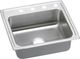 Elkay Lustertone® Classic Lustrous Satin 25" x 21-1/4" x 6" 1-Hole Single Bowl Drop-In ADA Sink with Quick-Clip-0