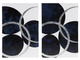 Olliix by INK+IVY Celestial Orbit Navy Gel Coated and Silver Foil Canvas-0