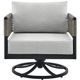 Armen Living Alegria Black/Gray Aluminum/Fabric Outdoor Swivel Chair-3