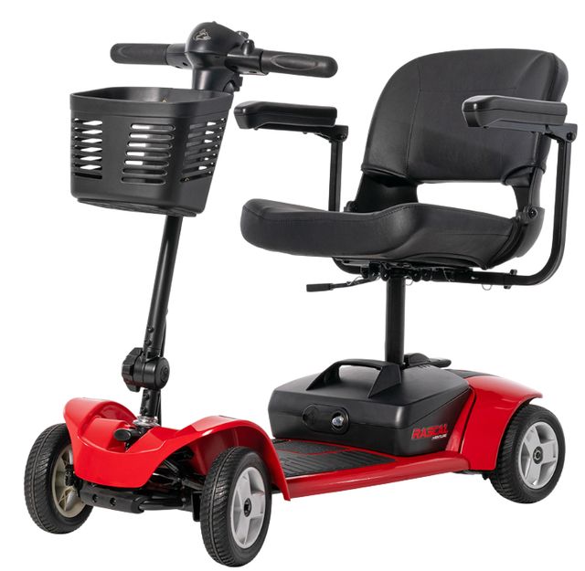 Mega Motion Rascal® Venture Black/Red 4-Wheel Mobility Scooter -3