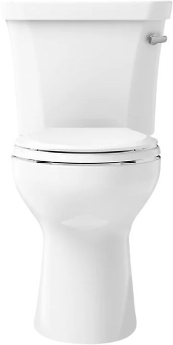 KOHLER® Highline® White 2-Piece Right-Hand Trip Elongated Toilet, 1.28 Gpf with Insuliner® Tank and 2" Fully Glazed Trapway-1