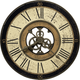 Howard Miller® Brass Works 32" Antique Brass Gallery Wall Clock-0