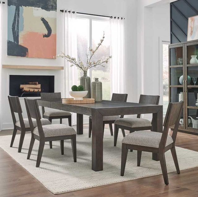 Liberty Furniture Cascade Falls 7-Piece Gray Mist/Satin Espresso Rectangular Optional Dining Set-1