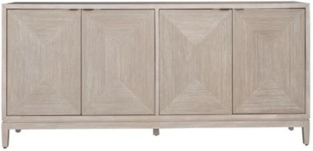 Liberty Furniture Kinsley Silver Champagne/Washed Taupe 78" Accent Cabinet-2