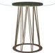 Amisco Customizable Calypso 42" Round Pub Counter Height Table with 0.5" Clear Glass/Birch Veneer Top-0