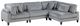 Homelegance® Robstown 4-Piece Gray Modular Sectional-0
