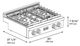 ZLINE Paramount 30" Black Satin Stainless Steel Gas Rangetop with 4 Brass Burners and Porcelain Cooktop -1