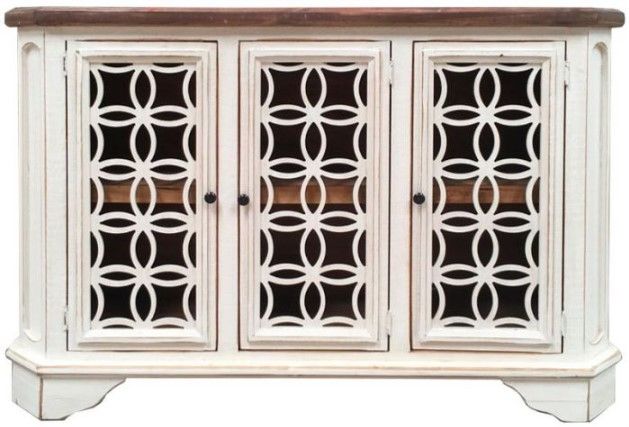 Million Dollar Rustic Bella Frosted White Console -0