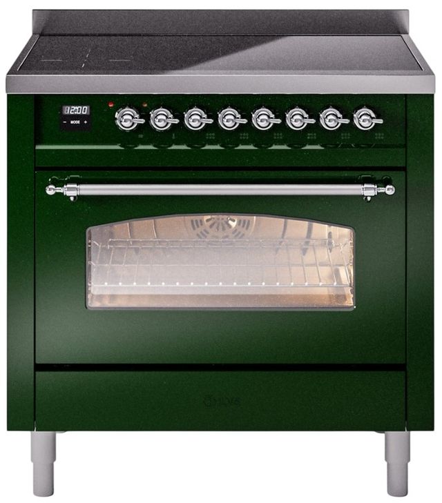Ilve® Nostalgie II Series 36" Emerald Green Pro Style Induction Range-2