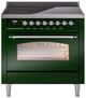 Ilve® Nostalgie II Series 36" Emerald Green Pro Style Induction Range-2