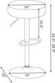 Coaster® Ramses Chrome/White Adjustable Bar Stool-2