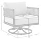 Armen Living Alegria and Menorca 3-Piece Black/Gray Aluminum/Fabric Outdoor Conversation Set-3
