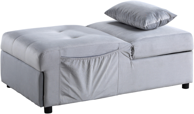 Homelegance® Garrell Gray Lift Top Storage Bench with Pullout Bed-3