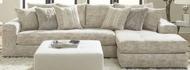 Albany Industries 2-Piece Galactic Parchment Right-Arm Facing Chaise Sectional-0