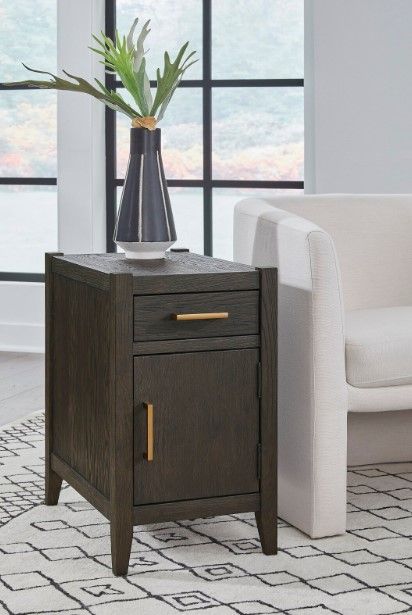 Null Furniture Manhattan Espresso Chairside Cabinet-2