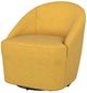 Coaster® Leon Black/Mustard Yellow Swivel Chair -2