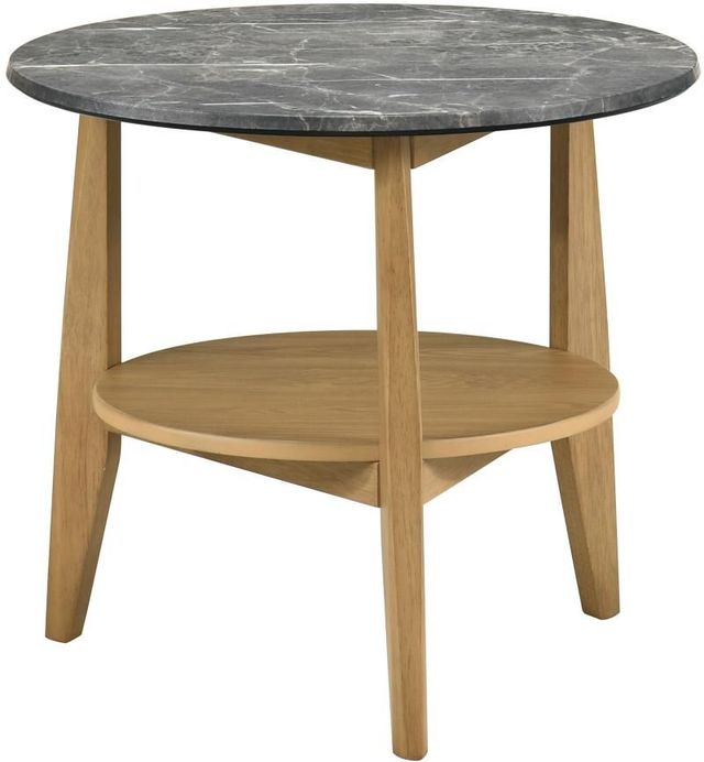 Coaster® Bradley Gray End Table with Natural Base-0