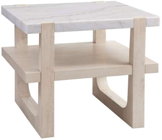 Newport White Rectangular End Table - Thumbnail 3