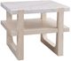 Bassett Mirror Newport White Rectangular End Table with Sunbleached Ash Base-0
