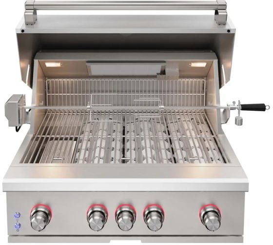 Thor Kitchen® 36" Stainless Steel Built-In Gas Grill with Sear Rear Infrared Burner and Rotisserie-1