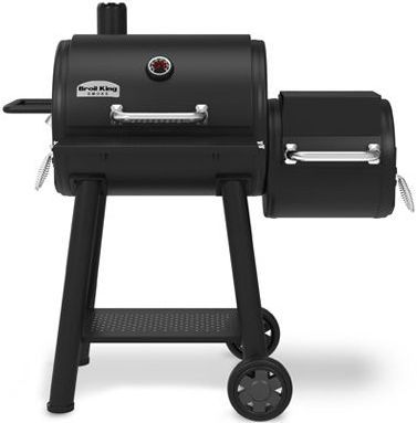 Broil King® Regal™ 400 Black Freestanding Offset Charcoal Grill-0